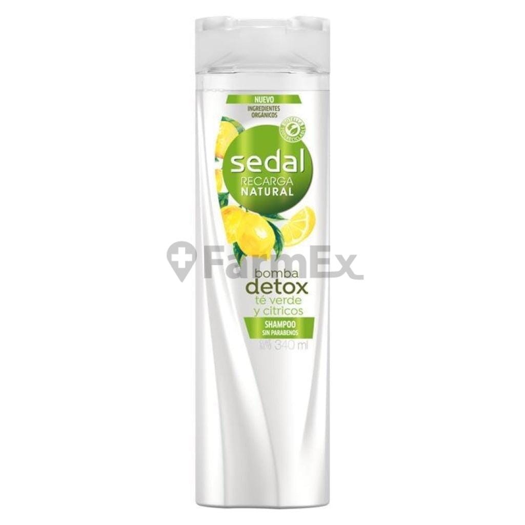 Shampoo Sedal Detox "Té Verde y Cítricos" x 340 mL Farmex-VidaTres-Persistente